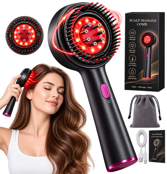 Electric Scalp Massage Comb with Red Light Therapy